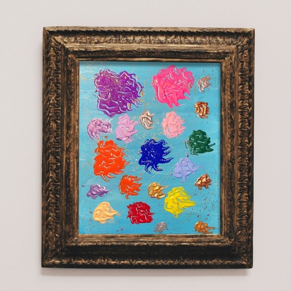 Handmade Acrylic Painting On Canvas Panel 8" X 10" Decor/Wall,Frame Not Included - Picture 2 of 4